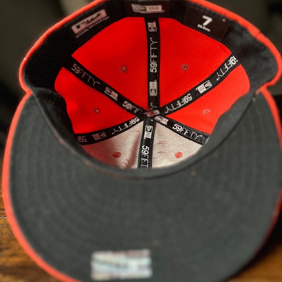 59FIFTY Orange Miami Marlins Baseball Cap Size 7-55.8 cm (Authentic Collection) - Picture 7 of 8